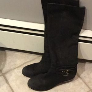 Joie calf leather black knee boots